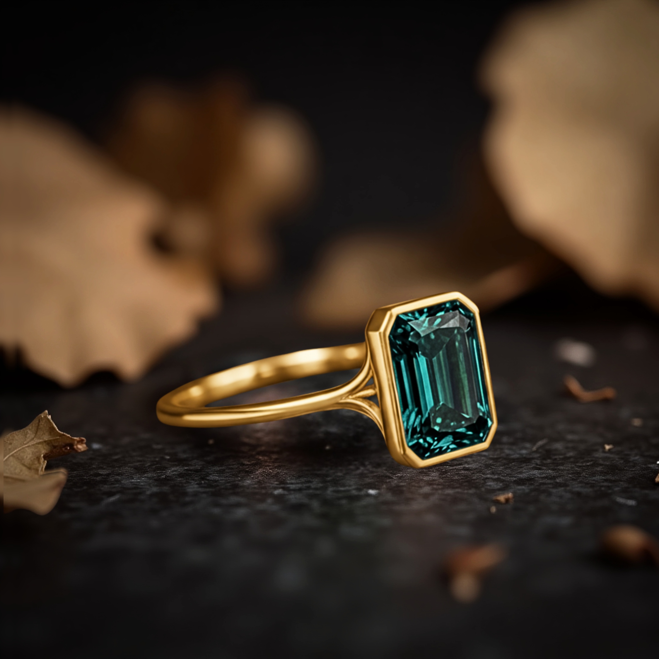 Emerald Cut Teal Sapphire Engagement Ring Art Deco Sterling Silver Promise Wedding Ring Handmade Ring Anniversary Gift Personalized Gifts