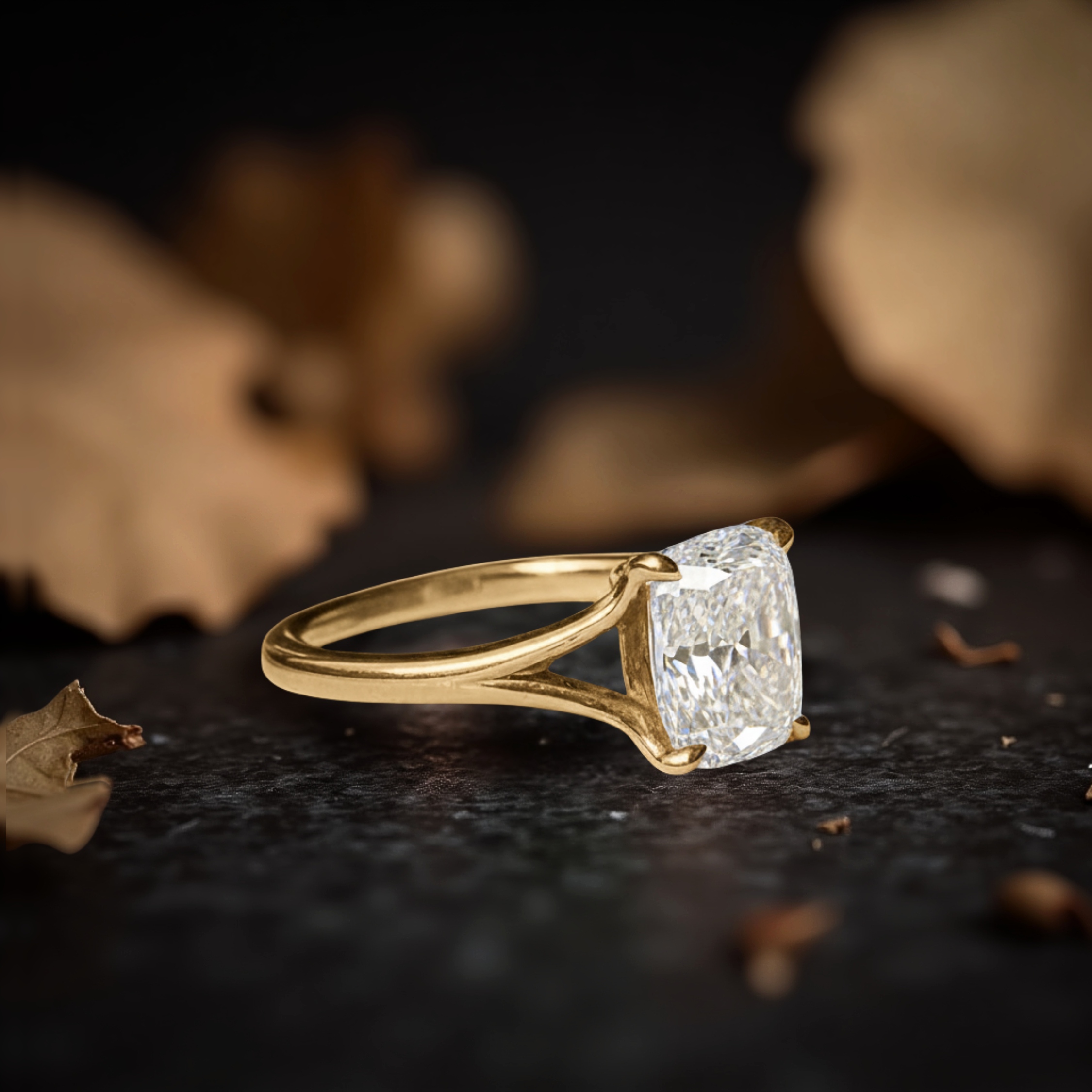 Elongated Cushion Cut Moissanite Engagement Rings Solitaire Wedding Rings Vintage Minimalist Split Band Ring For Her Bridal Jewelry Gifts