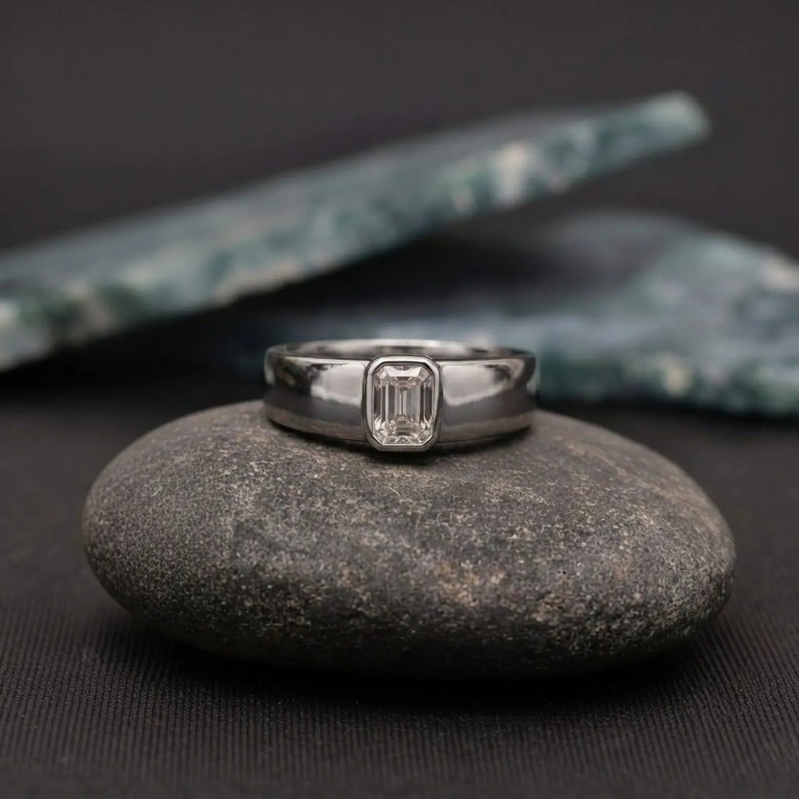 Baguette Ring, Statement Ring, Diamond Ring, Chunky Ring, Statement Jewelry, Sterling Silver Ring, Gold Ring, Gift For Her, Anniversary Gift