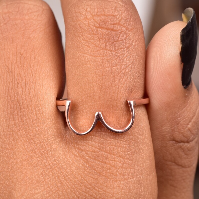 Boobie Ring, Breast jewelry, Limited Edition, Breast Cancer Awareness, Celebrating Breastfeeding, Body Positive Jewelry Handmade Dainty Ring