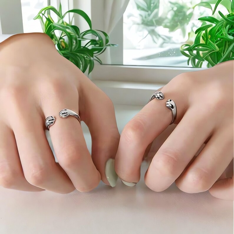 Cat Paw Ring - Open Paw Ring - Cat Ring - Pet Ring - Adjustable Ring - Animal Ring - Paw Hug Ring - Gift For Cat Lover - Animal Jewelery