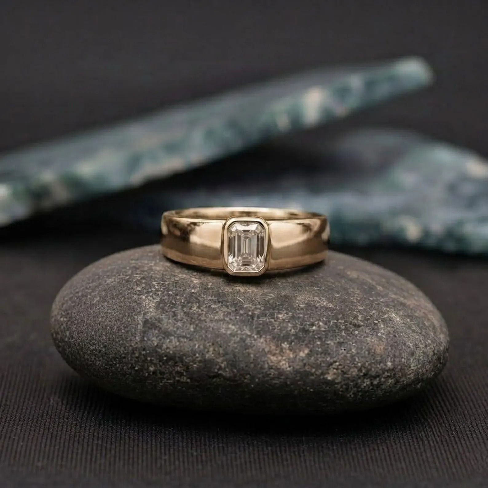 Baguette Ring, Statement Ring, Diamond Ring, Chunky Ring, Statement Jewelry, Sterling Silver Ring, Gold Ring, Gift For Her, Anniversary Gift