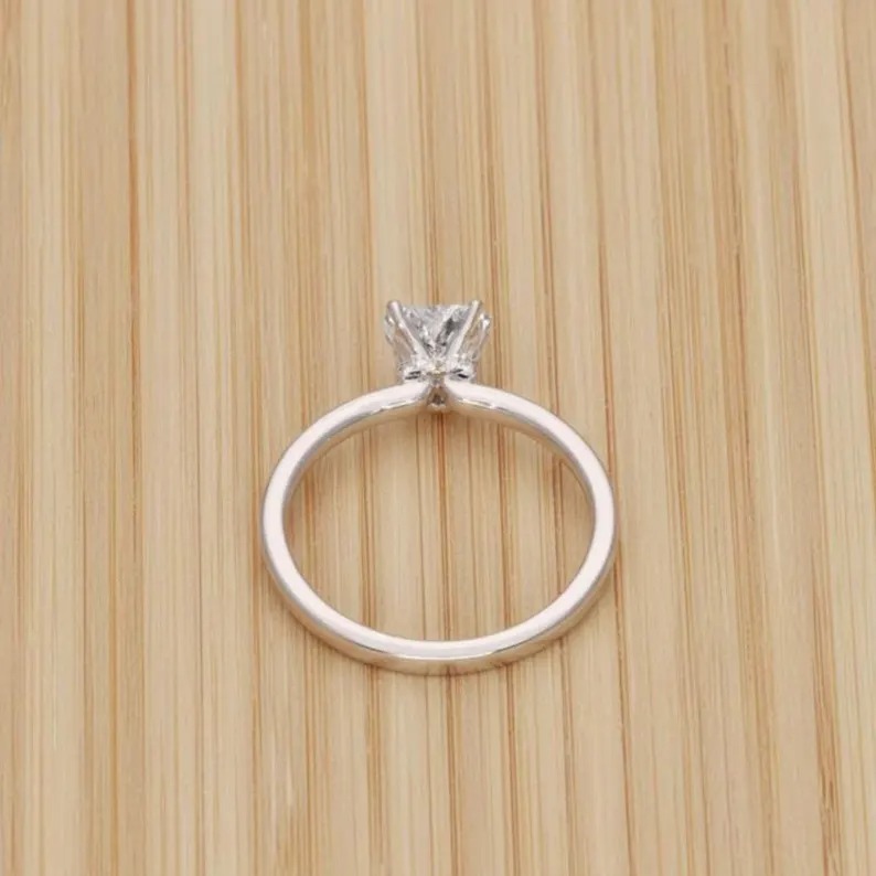 Heart Cut Lab Grown Diamond Engagement Ring | 1.01 CTW IGI Certified Diamonds | Solitaire Ring with Secret Halo Diamonds, Vintage Heart Cut