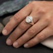 Moissanite Signet Ring, 18K Gold Men's Diamond Ring, Men's Rings, Gold Oval Signet Ring For Men, Oval Cut Men's Moissanite Bezel Set Ring