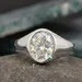 Moissanite Signet Ring, 18K Gold Men's Diamond Ring, Men's Rings, Gold Oval Signet Ring For Men, Oval Cut Men's Moissanite Bezel Set Ring
