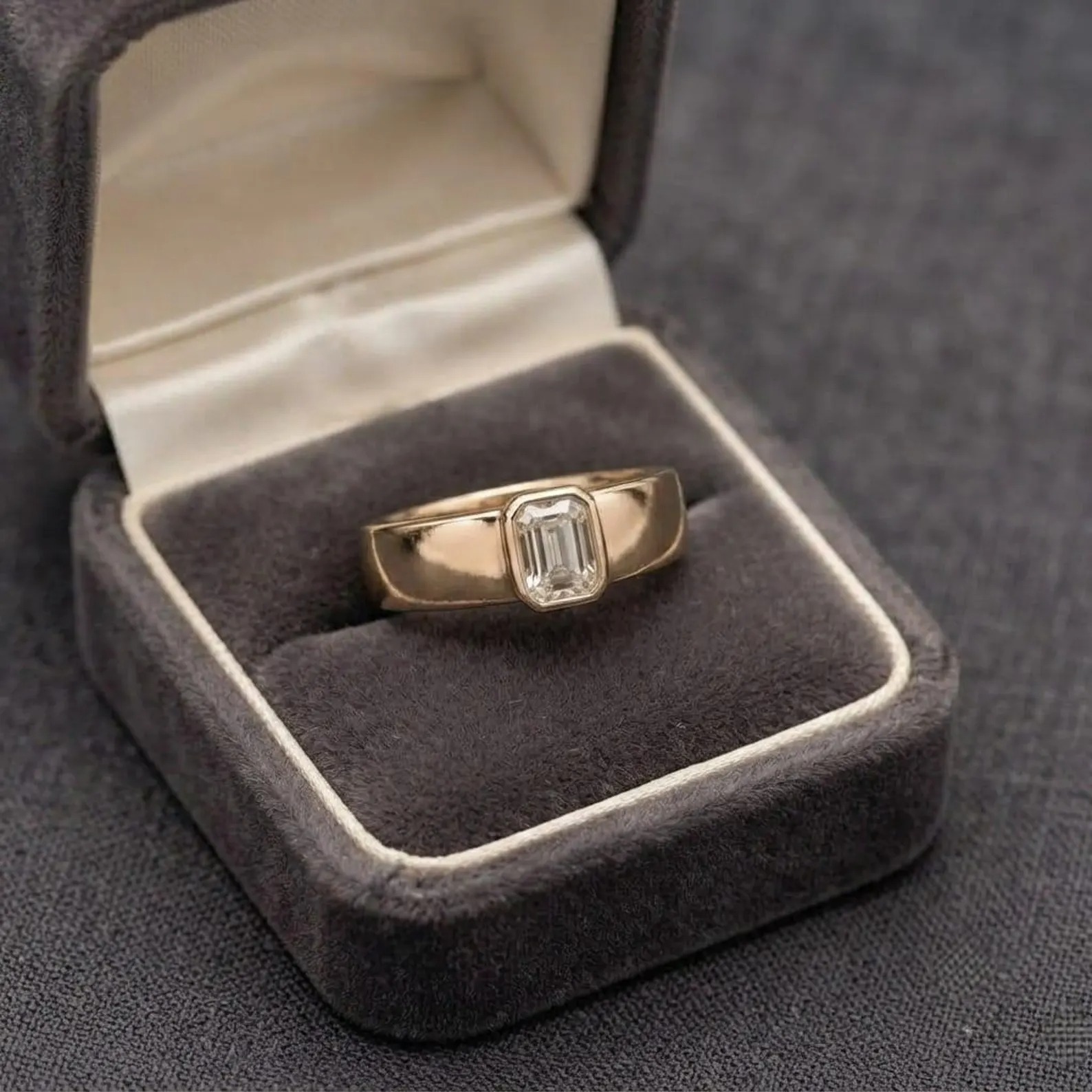 Baguette Ring, Statement Ring, Diamond Ring, Chunky Ring, Statement Jewelry, Sterling Silver Ring, Gold Ring, Gift For Her, Anniversary Gift