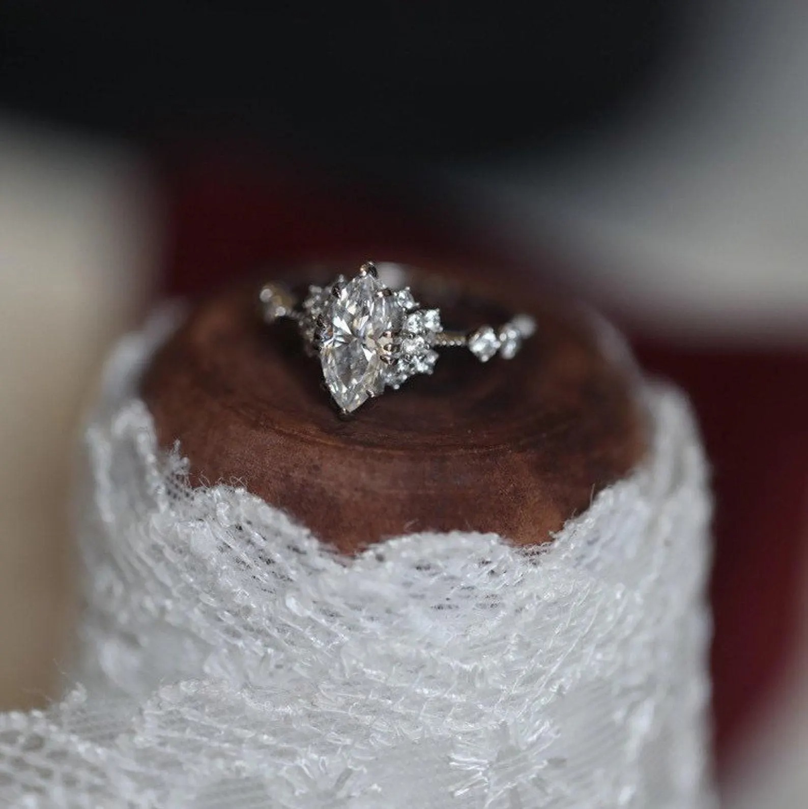 Marquise Cut Moissanite Engagement Ring, Wedding Ring, Anniversary Ring, Unique Promise Ring, Diamond Solitaire, Delicate Gift For Women