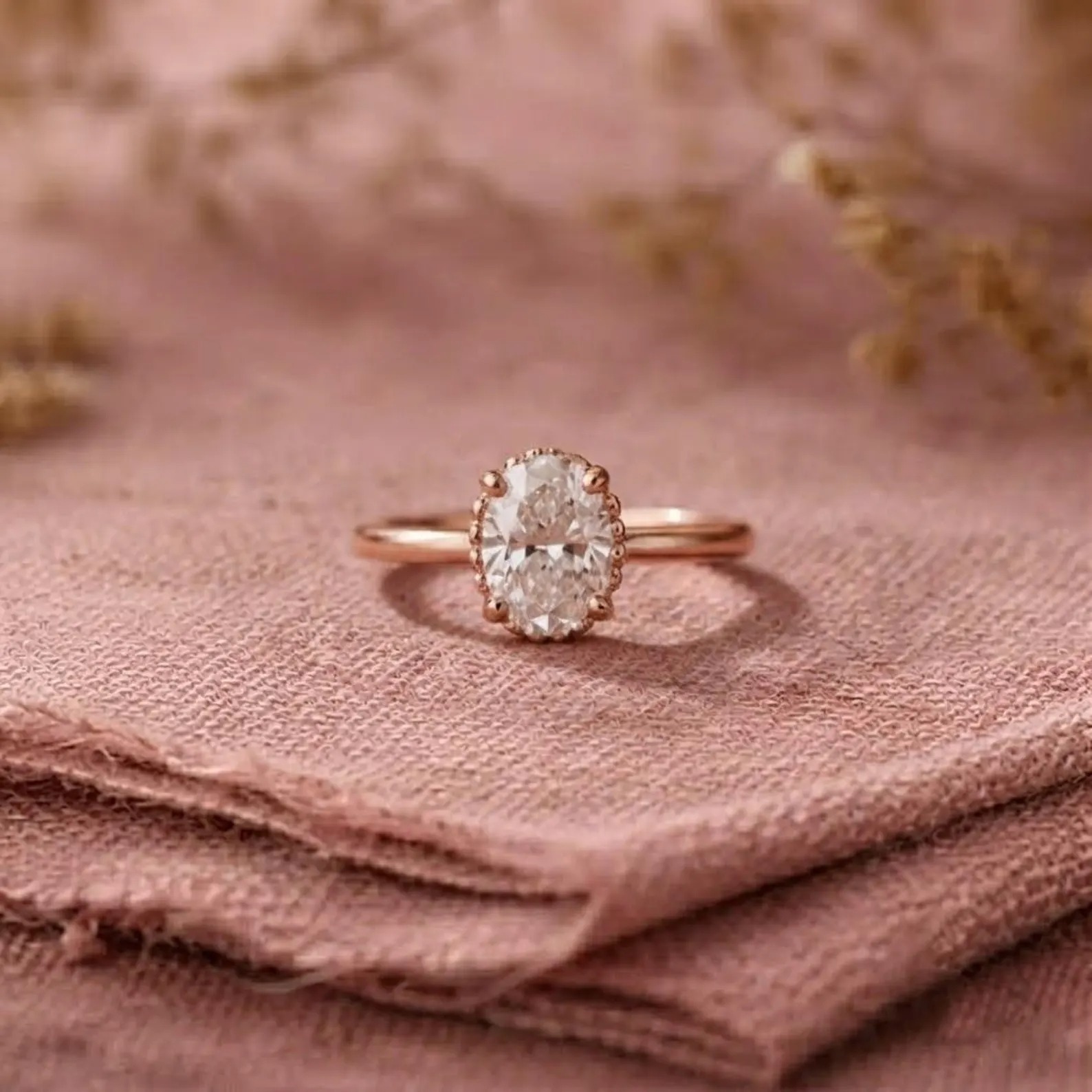 Oval Moissanite Engagement Ring, 14K Gold Promise Ring, 2CT Oval Solitaire Ring, Anniversary Gift Ring, Daily Wear Ring, Bridal Gift For Her