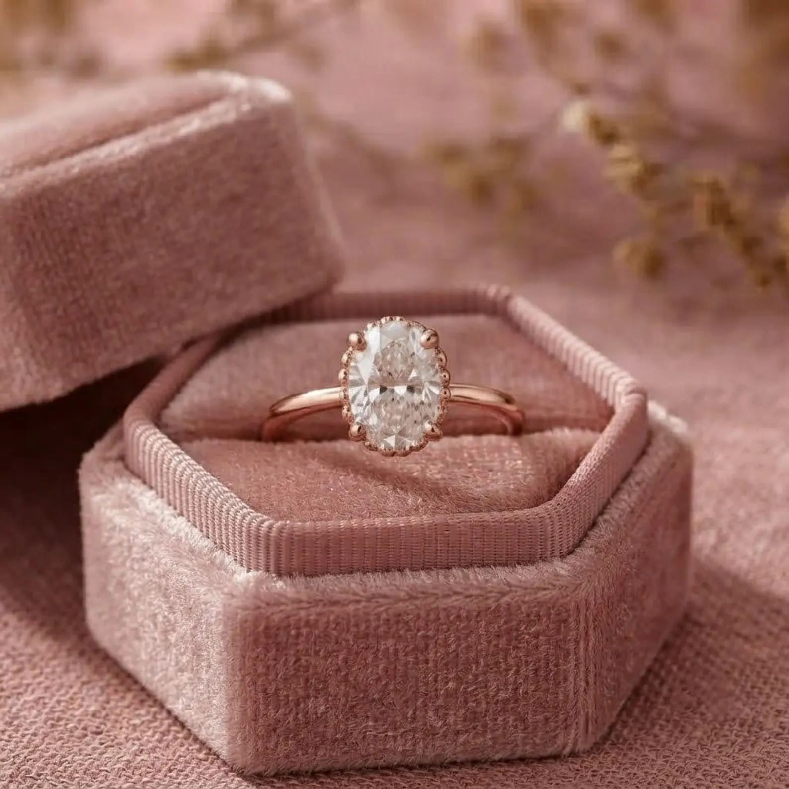Oval Moissanite Engagement Ring, 14K Gold Promise Ring, 2CT Oval Solitaire Ring, Anniversary Gift Ring, Daily Wear Ring, Bridal Gift For Her
