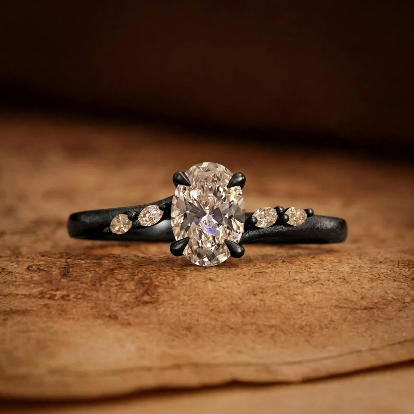 Oval Cut Moissanite Engagement Ring 14K Gold Plated ,Dainty Promise Ring, Luxury diamond ring Minimalist Bridal Ring ,Anniversary Gift