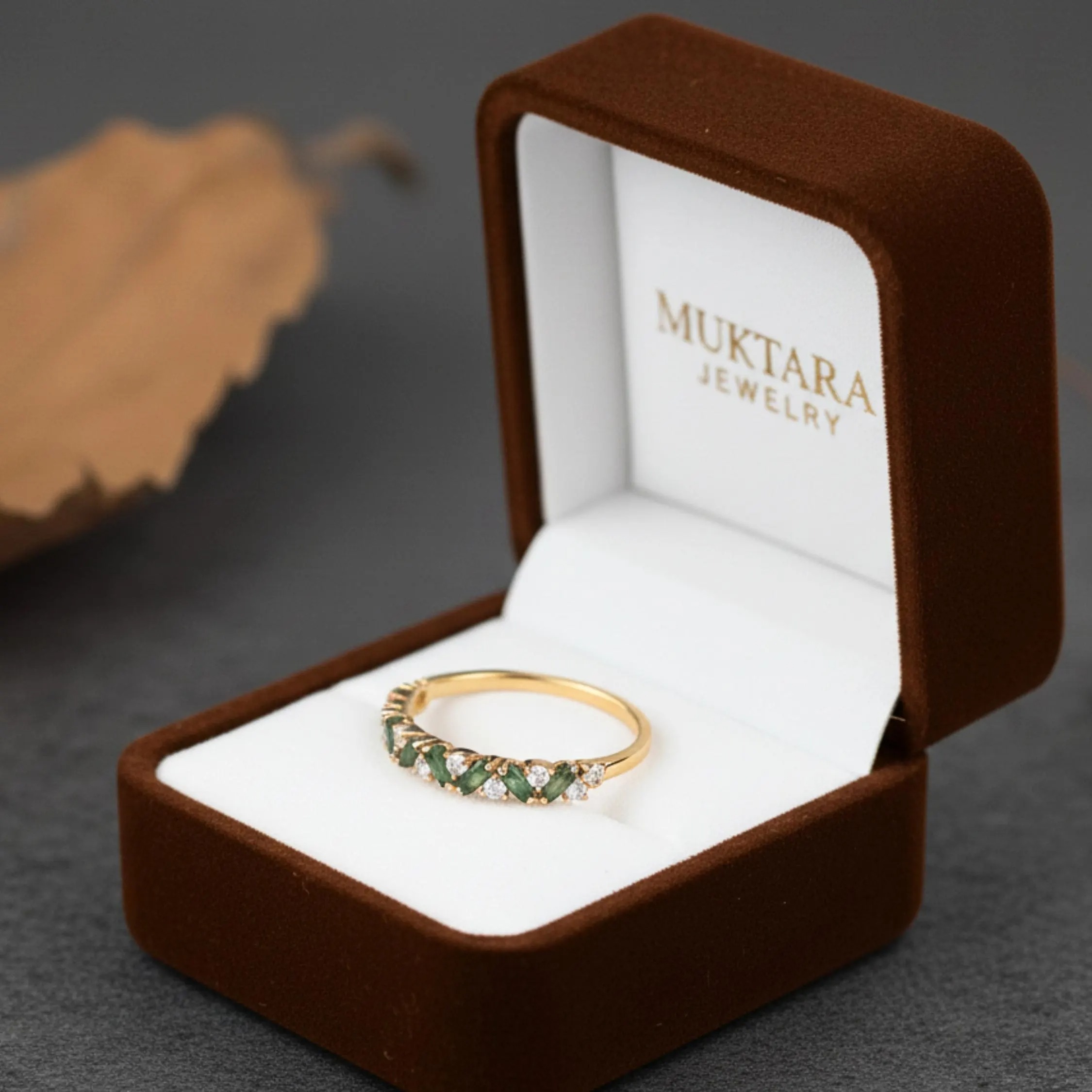 Unique Moss Agate Ring Moss agate Wedding Band Art Deco Eternity Band Moss Agate Matching Rings Personalized Gift For Her Anniversary Gift