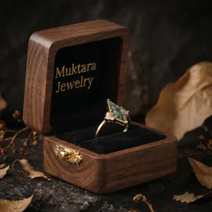 Unique Kite Cut Green Moss Agate Engagement Ring, 14k Yellow Gold Moissanite Cluster Ring For Women Vintage Bridal Wedding Ring Gift For Her