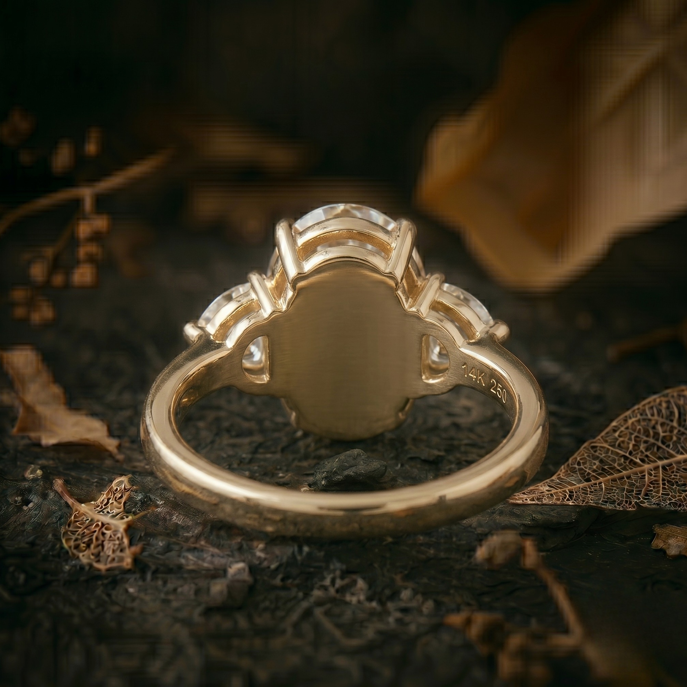 Unique Oval And Pear Cut Moissanite Ring, Petite Three Stone Engagement Ring, 14K Solid Gold Dainty Minimalist Jewelry, Bridal Promise Ring