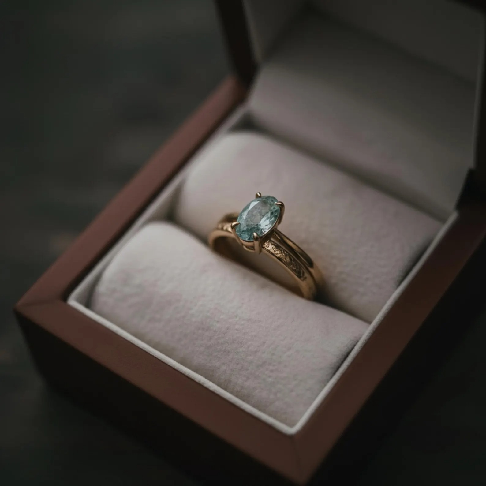 Natural Oval Cut Moss Agate Engagement Ring Set, 14k Solid Gold Cluster Leaf Nature Inspired Bridal Wedding Ring Set, Art Deco Matching Band