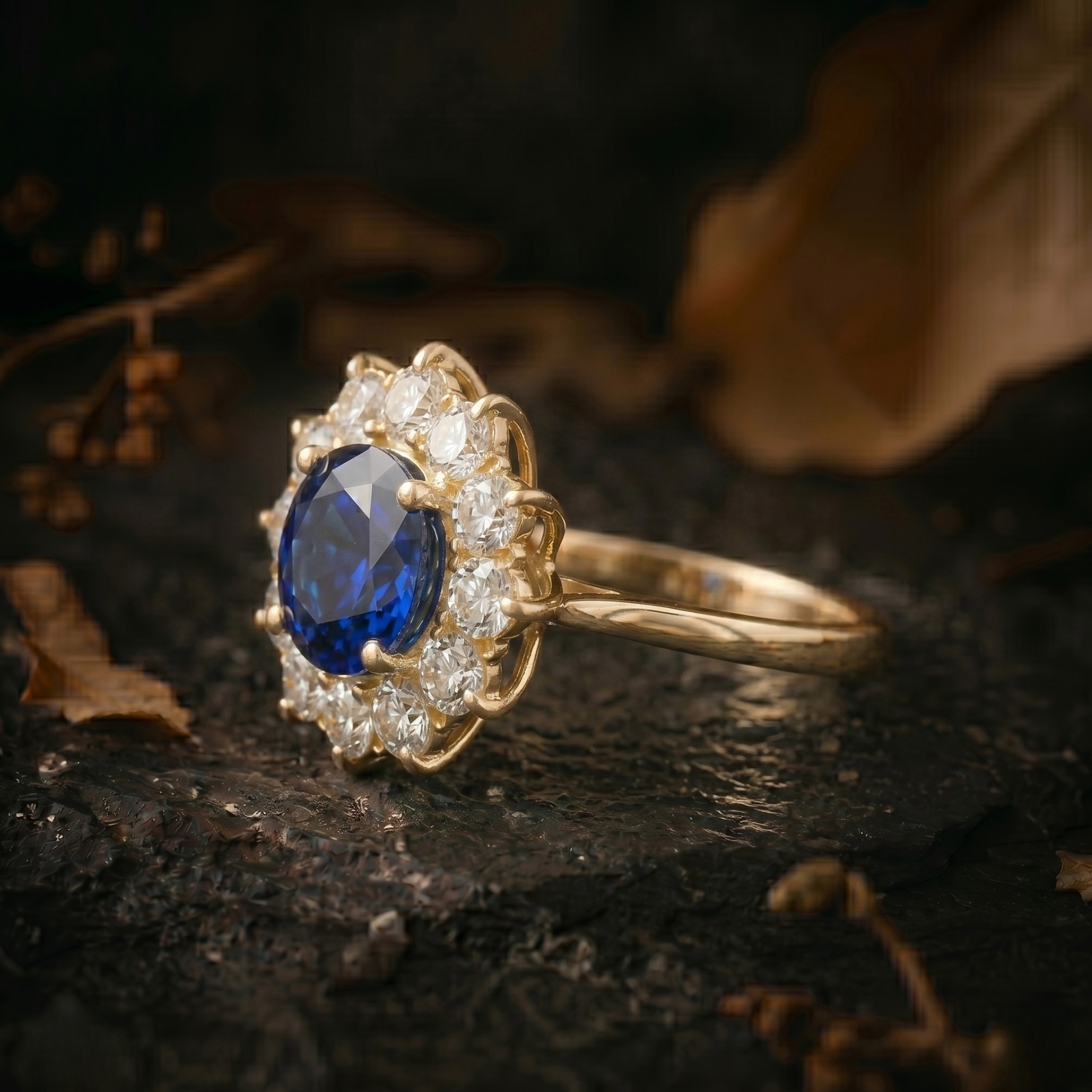 Round Cut Sapphire Moissanite Engagement Ring/September Birthstone Jewelry/Promise Wedding Blue Stone Ring/Anniversary Birthday gift for her