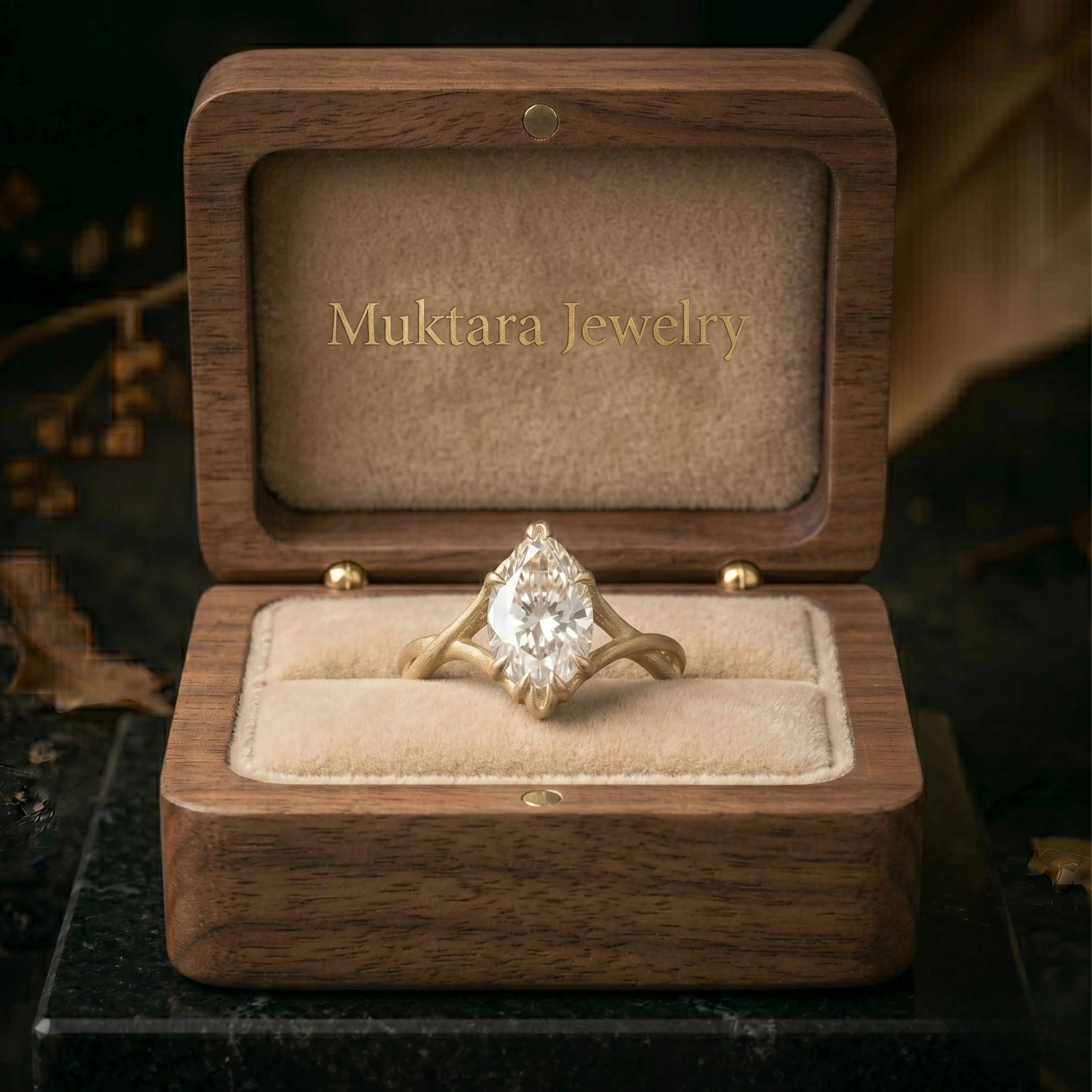Vintage Pear Cut Moissanite Engagement Ring/14K Solid Gold Twisted Band Dainty Wedding Ring/Solitaire Hidden Halo Anniversary Birthday Gift