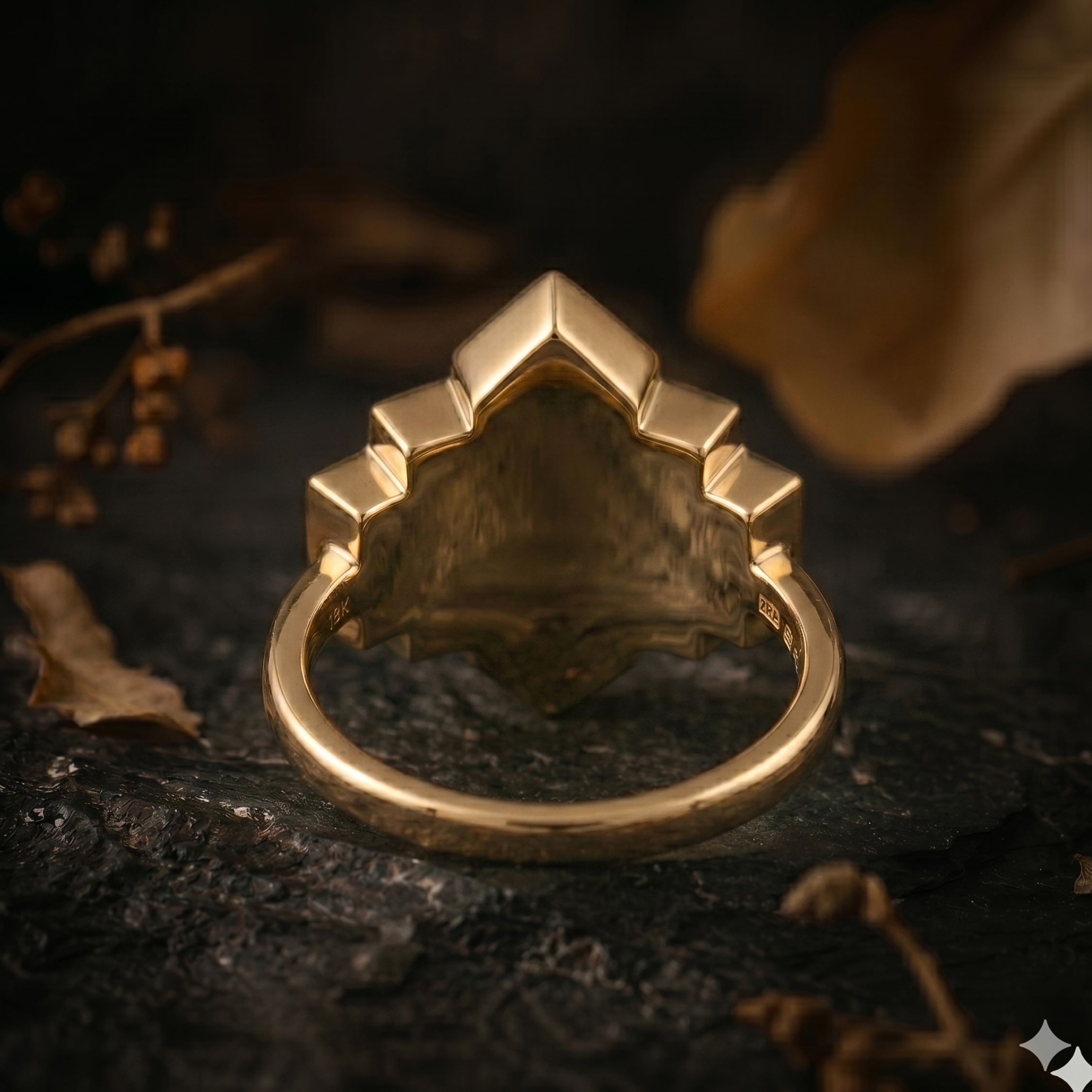 Vintage Hexagon Cut Blue Galaxy Sandstone Ring, Women’s Nebula Engagement Ring, Baguette Cut Galaxy Wedding Promise Ring, Anniversary Gift